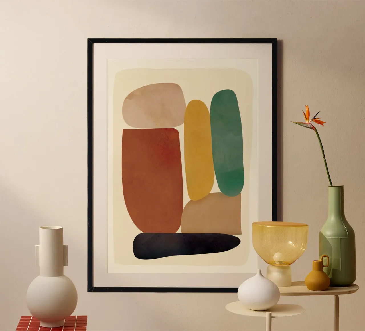 Abstract Minimal Shapes carta hahnemühle da Flow Line