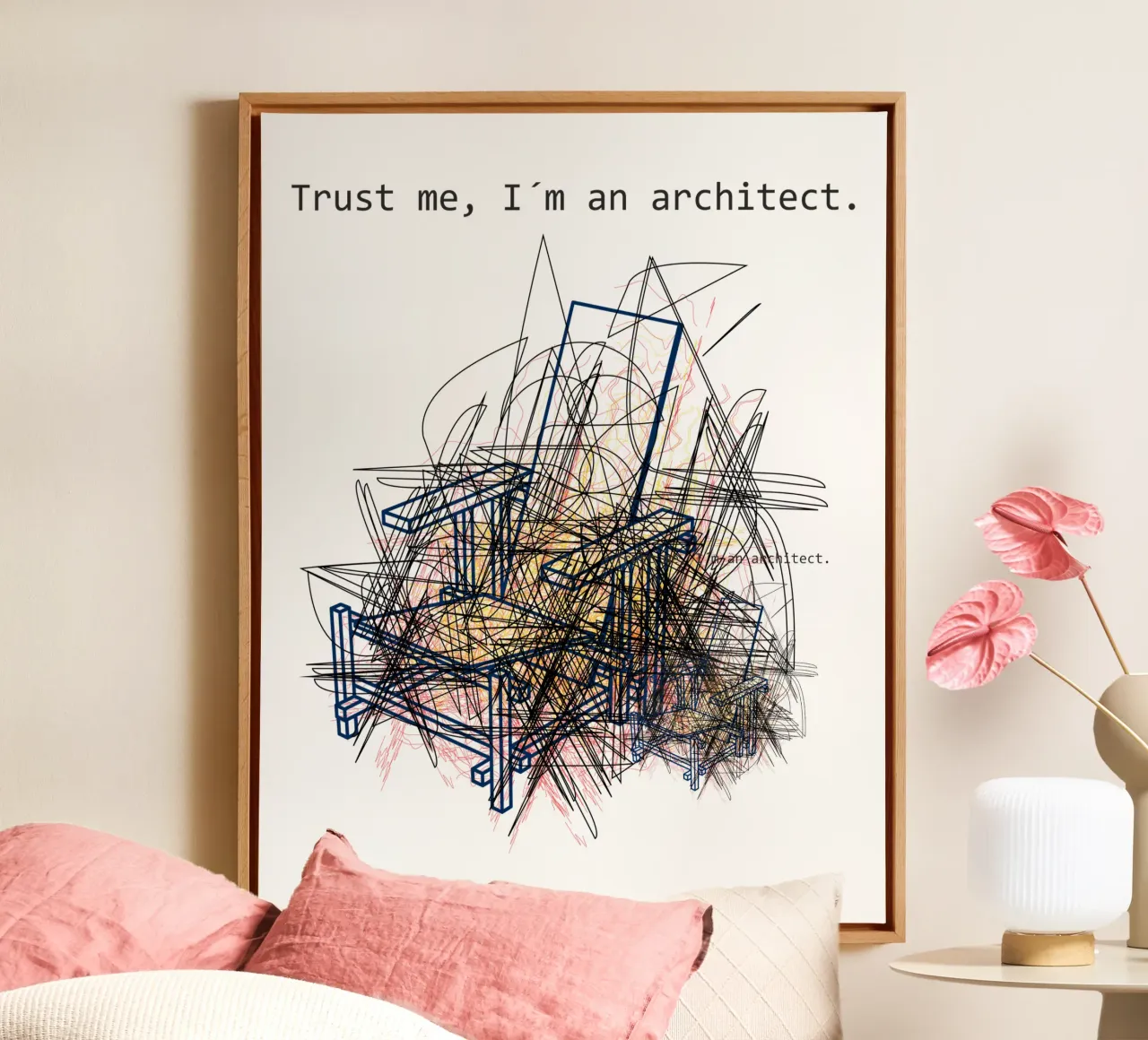 Giochi di architettura 1 tela con Cornice a cassetta da Martin Ahrens
