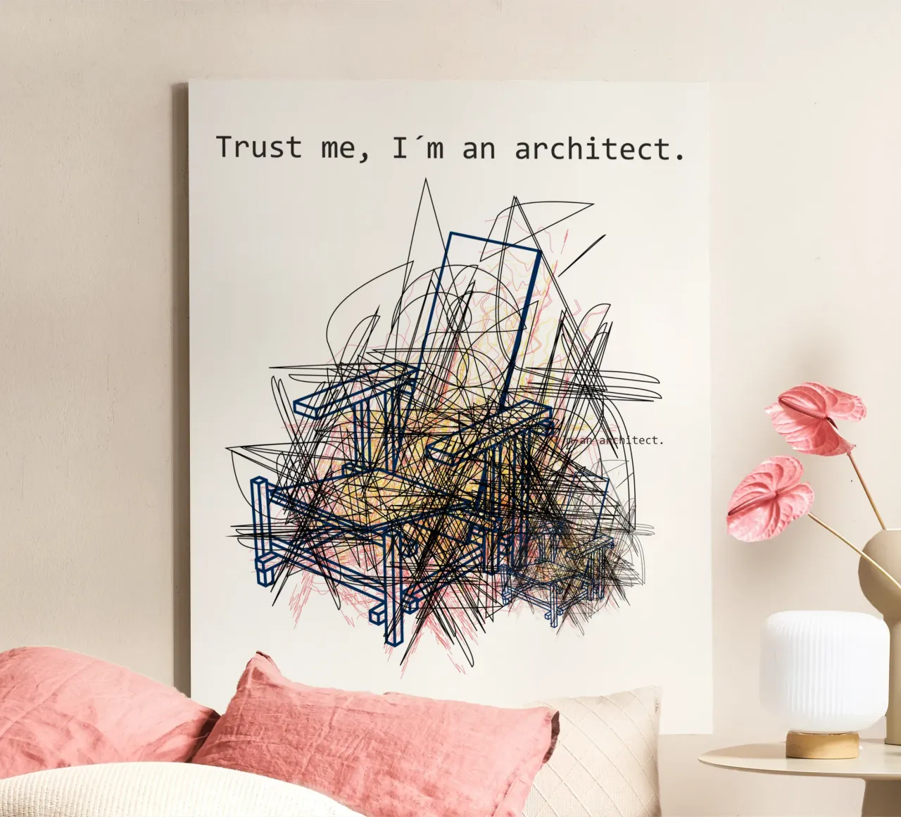 Giochi di architettura 1 tela con Cornice a cassetta da Martin Ahrens