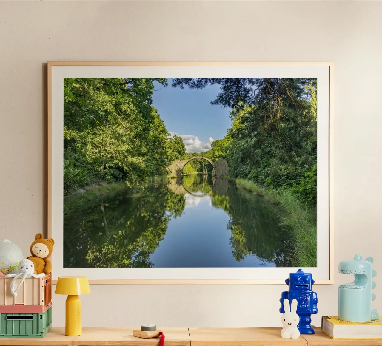 Rakotzbrücke poster con telaio in plastica da Reisefotografie - Bilder aus aller Welt