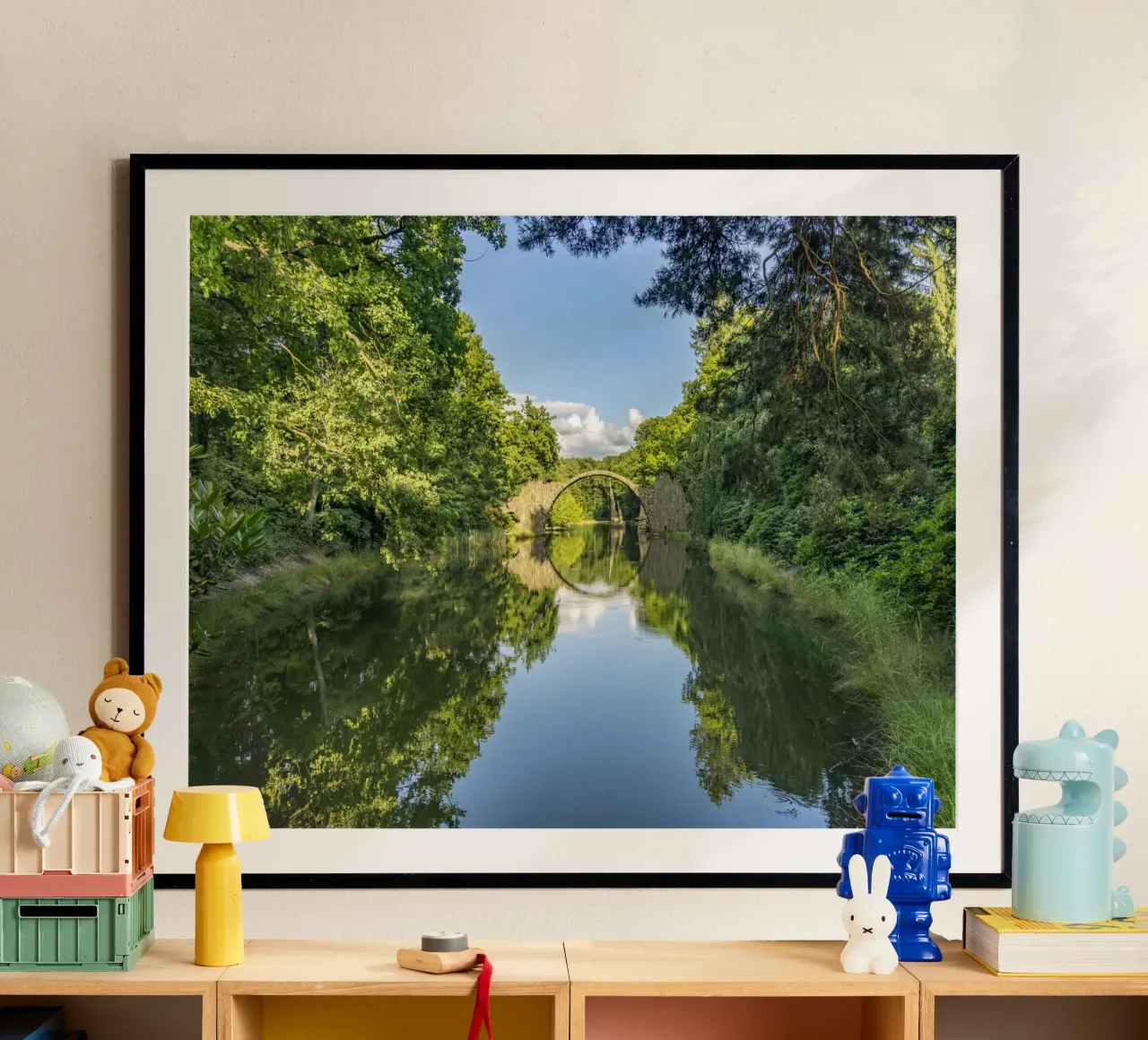 Rakotzbrücke poster con telaio in plastica da Reisefotografie - Bilder aus aller Welt