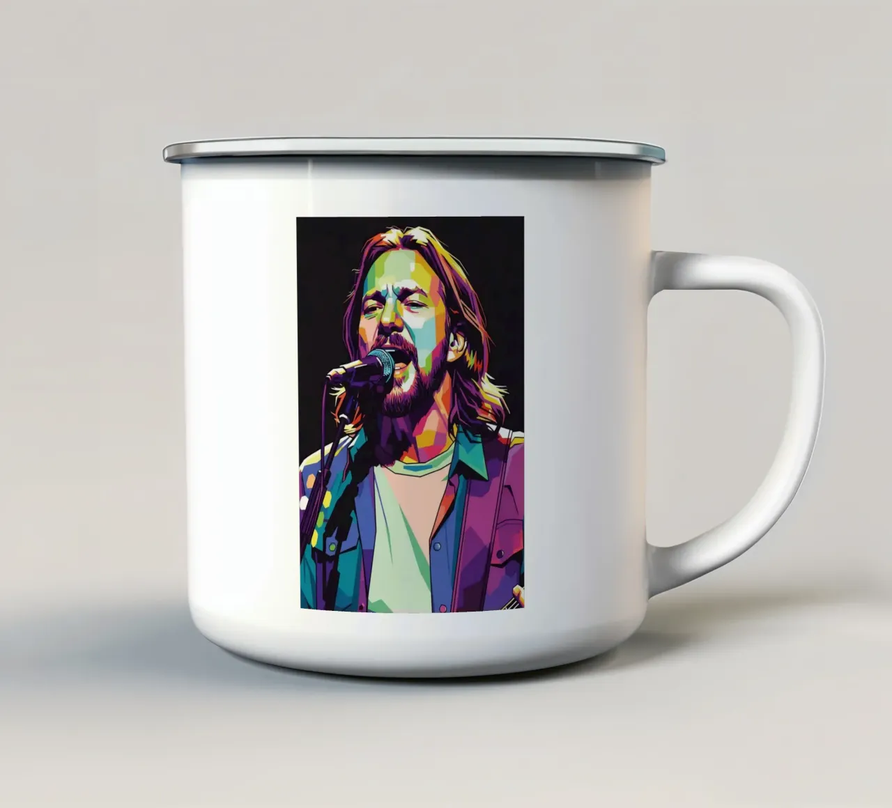Eddie Vedder arte #3 tazza in smalto da Hantamrata