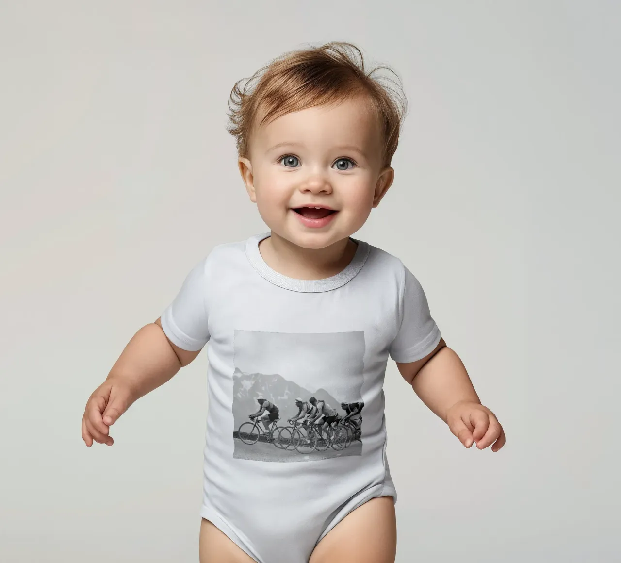 Gara Peleton 1950 Vecchio Bw body neonato maniche corte da SPECIAL SHOP GENTHO UK