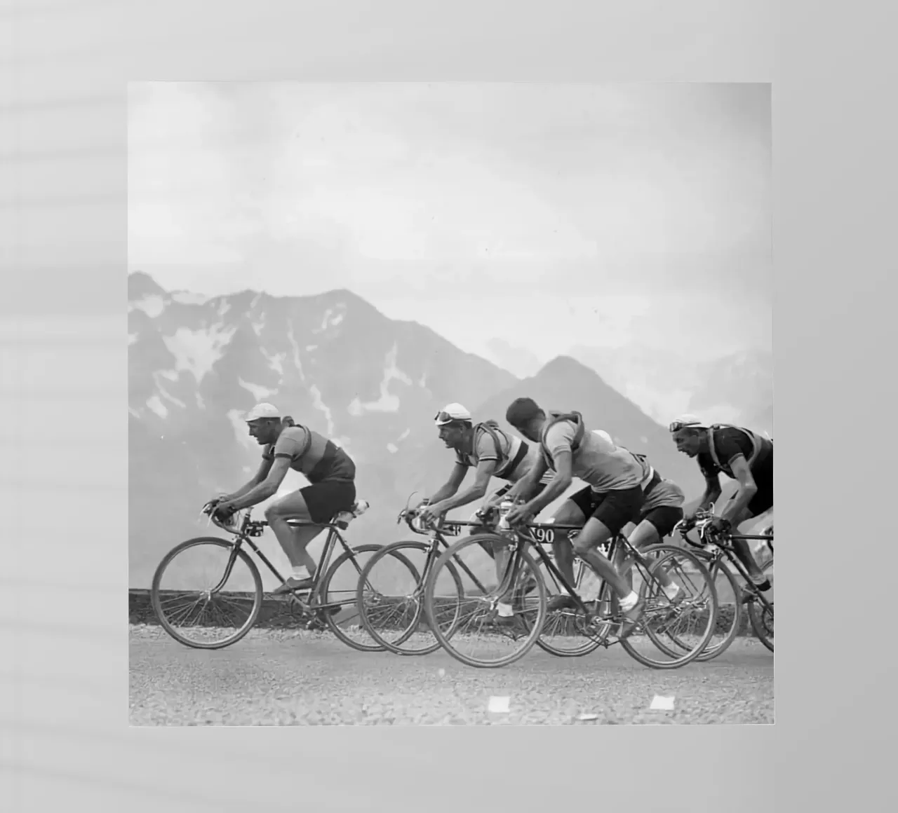 Gara Peleton 1950 Vecchio Bw pellicola backlit da SPECIAL SHOP GENTHO UK