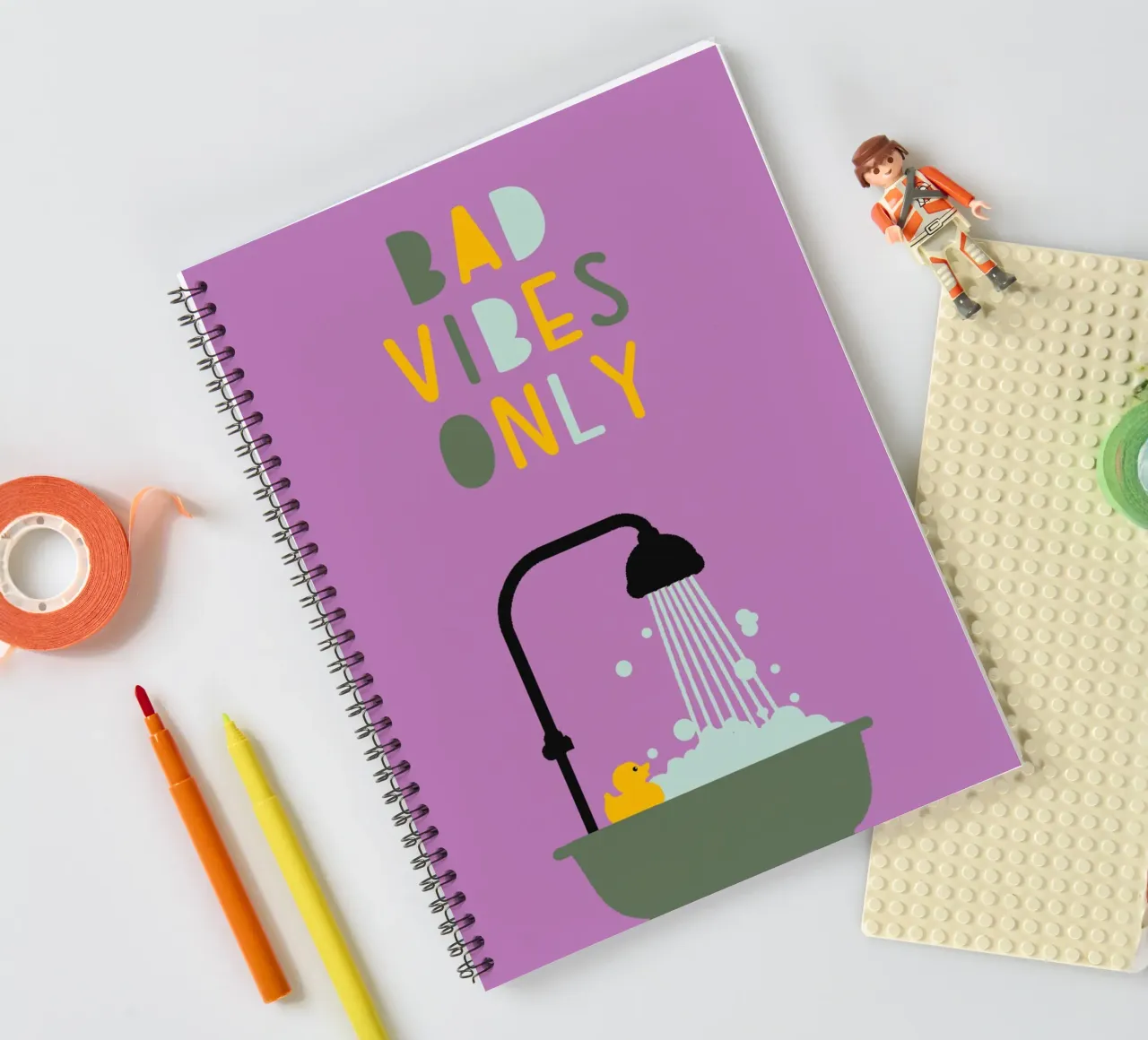Bad vibes only spiral notebook by maramirage