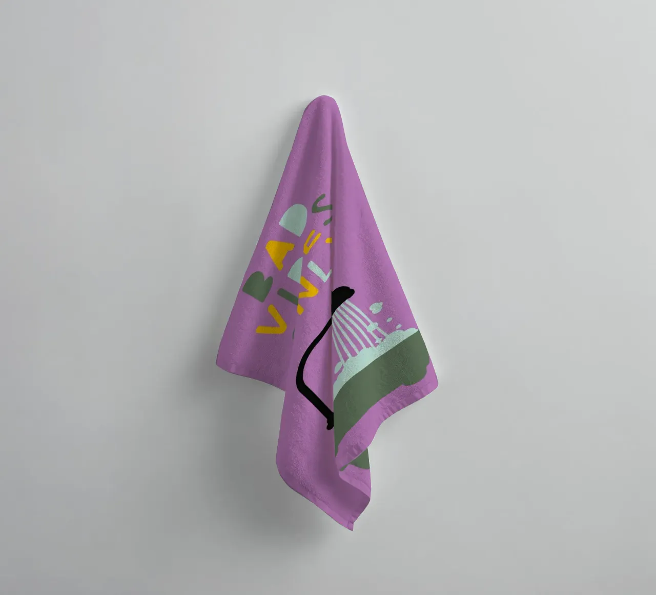 Bad vibes only towel by maramirage