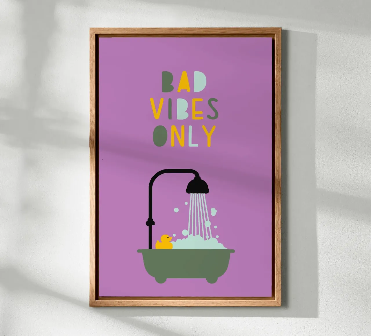 Bad vibes only alluminio dibond da maramirage