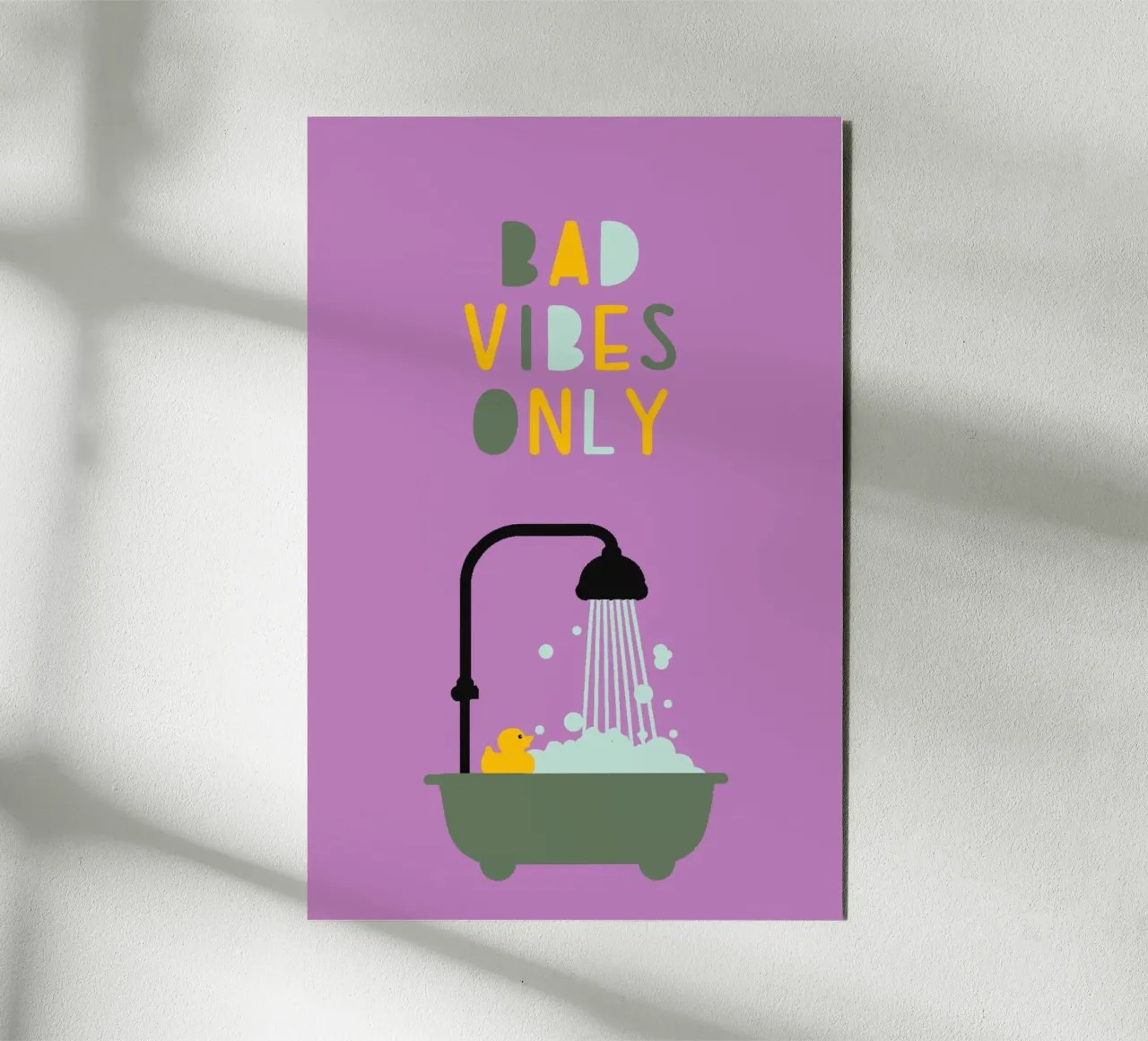 Bad vibes only alluminio dibond da maramirage