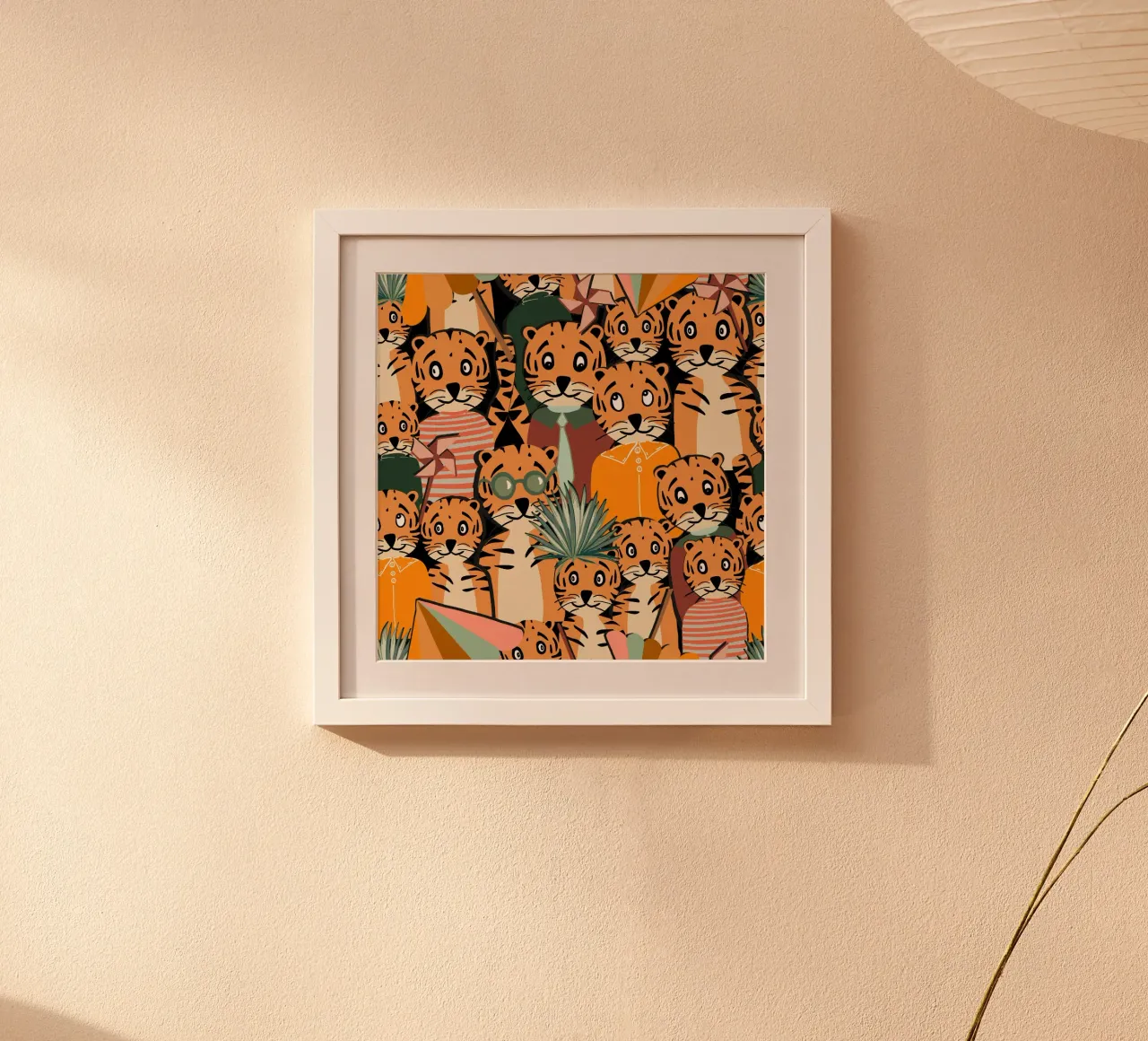 Tigri carine poster con telaio in plastica da gulsengunel