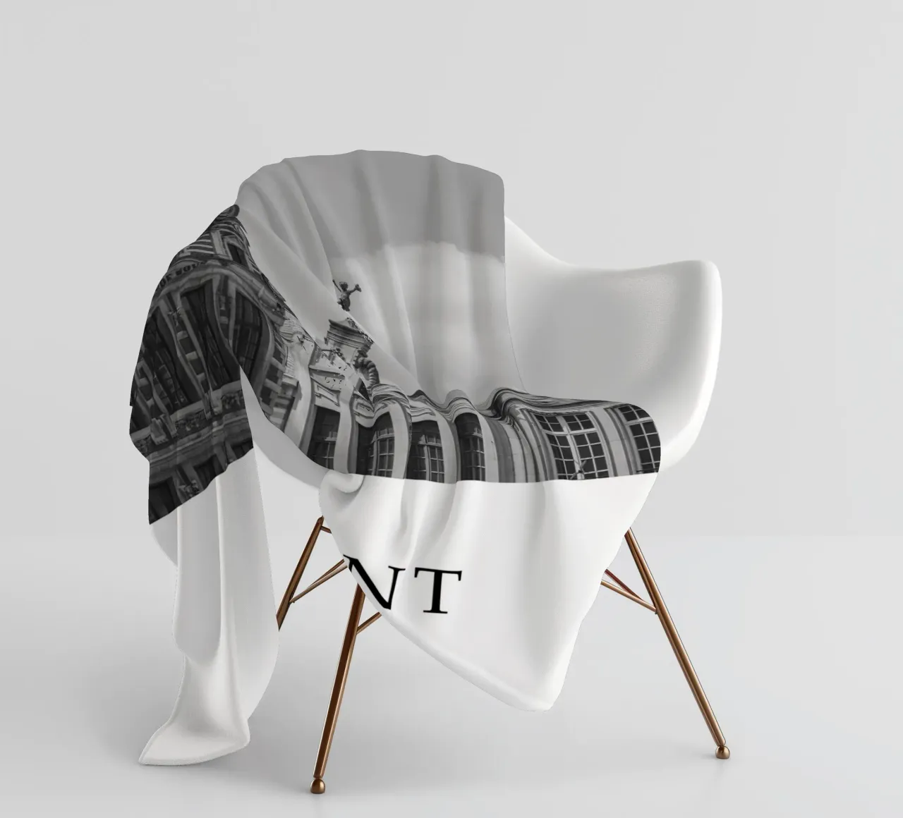 Gand Belgio Architettura Scena in scala di grigi coperta in pile da Charnwood Prints