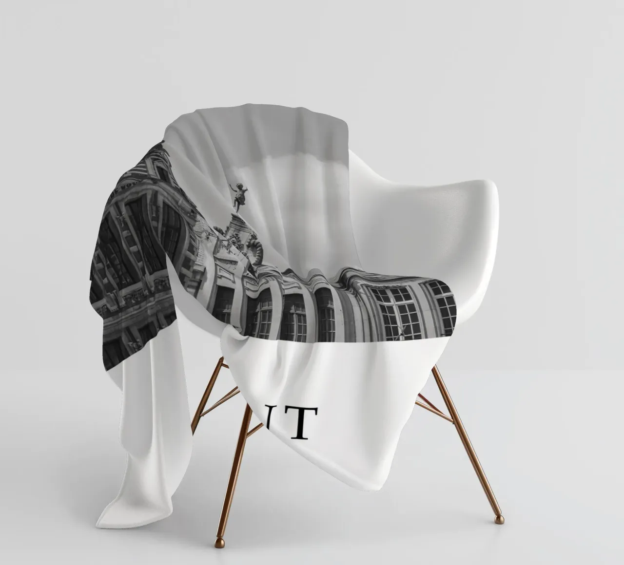 Gand Belgio Architettura Scena in scala di grigi coperta in pile da Charnwood Prints