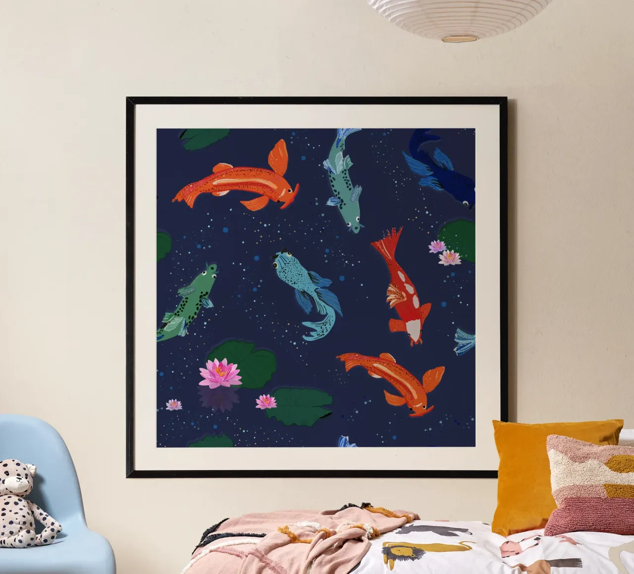Pesci Koi scuri poster da gulsengunel