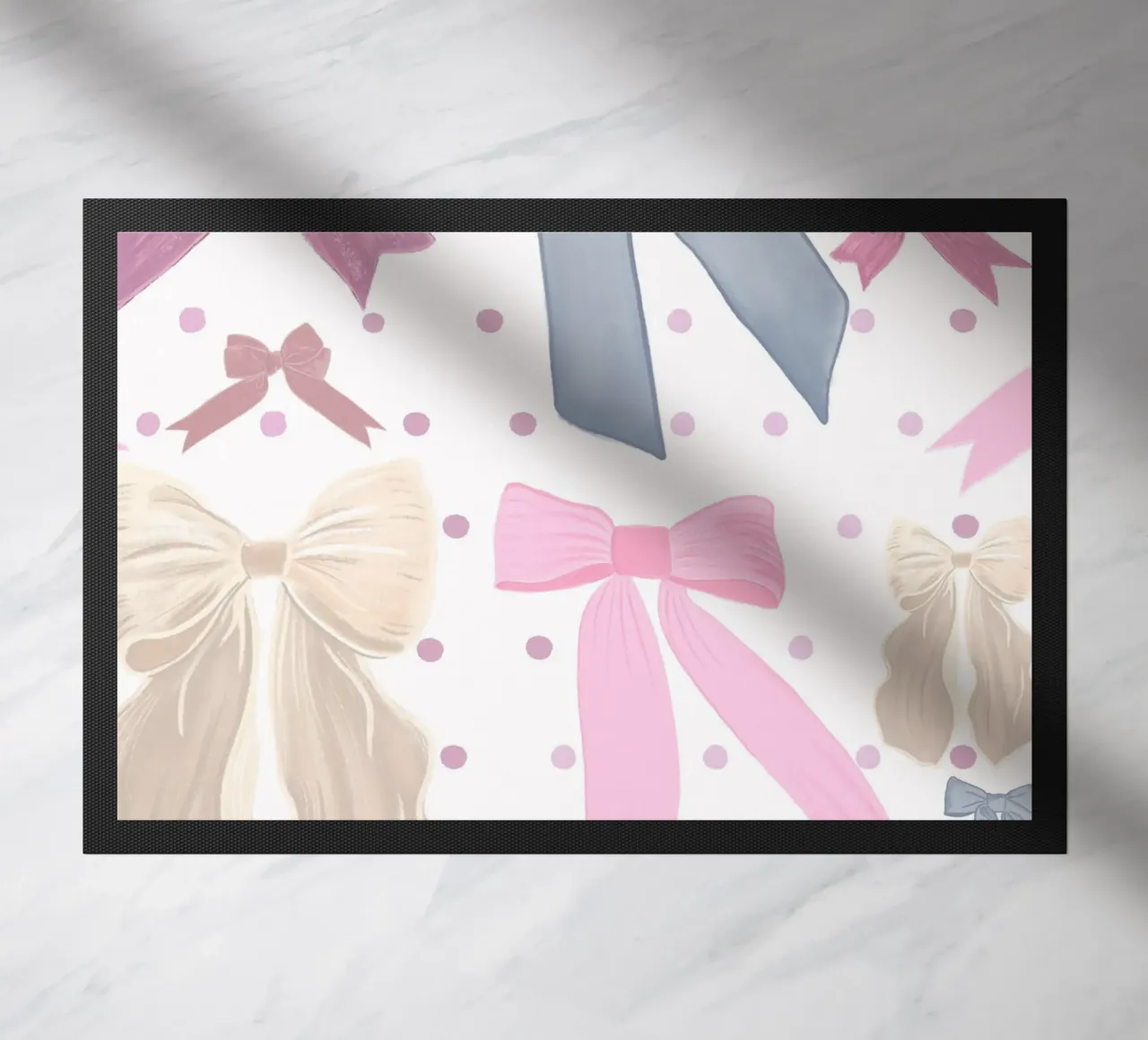 Cute bow ties pattern doormat by gulsengunel
