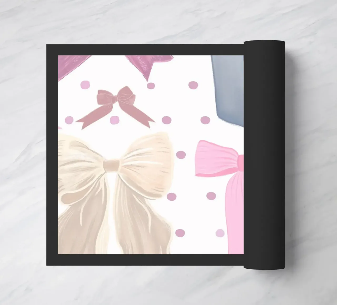 Cute bow ties pattern doormat by gulsengunel