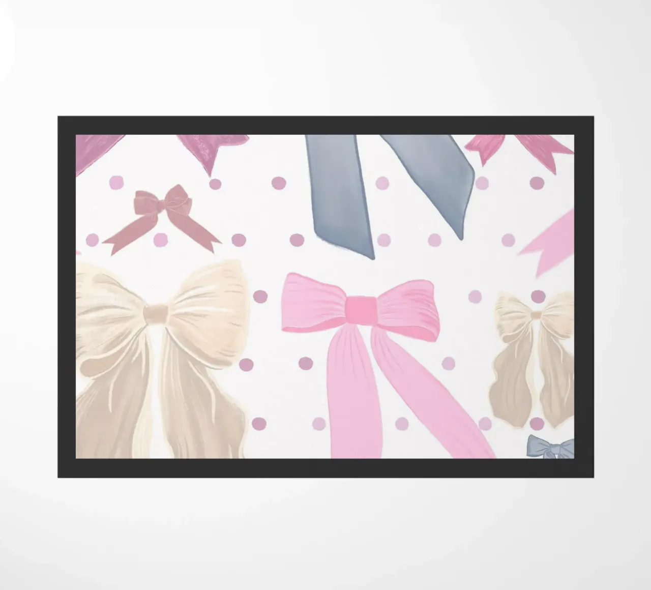 Cute bow ties pattern doormat by gulsengunel