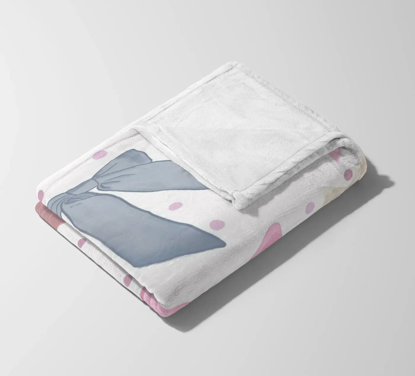 Cute bow ties pattern fleece blanket by gulsengunel