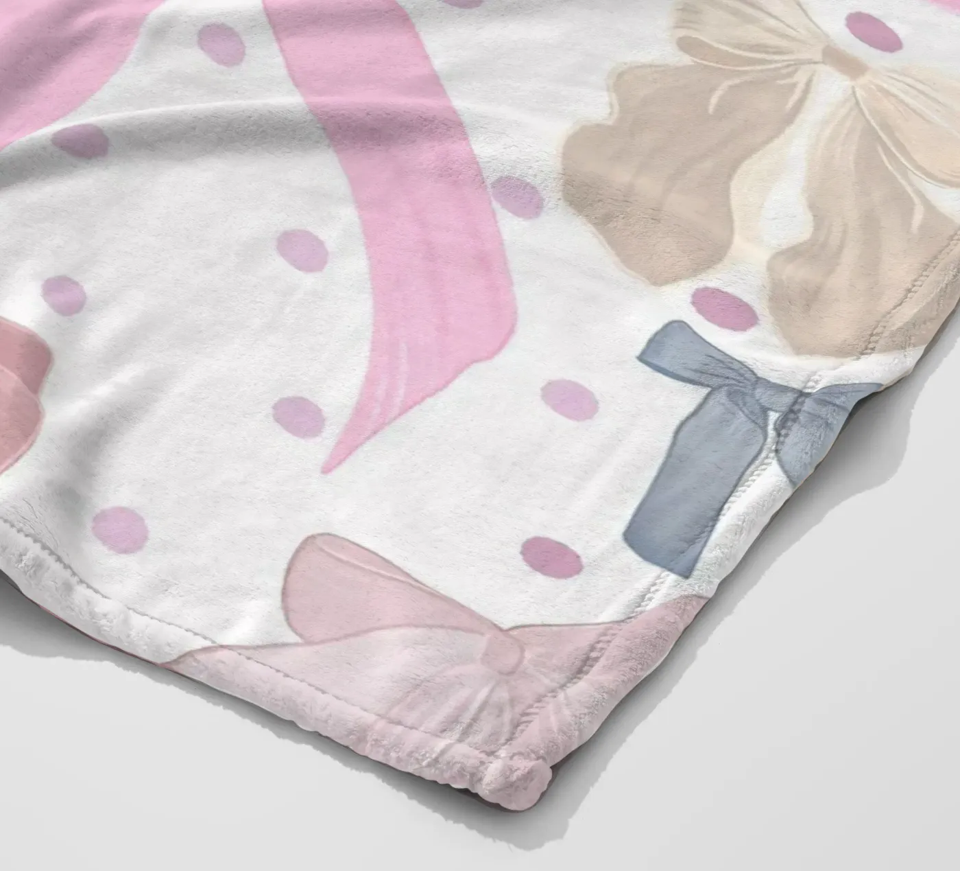 Cute bow ties pattern fleece blanket by gulsengunel