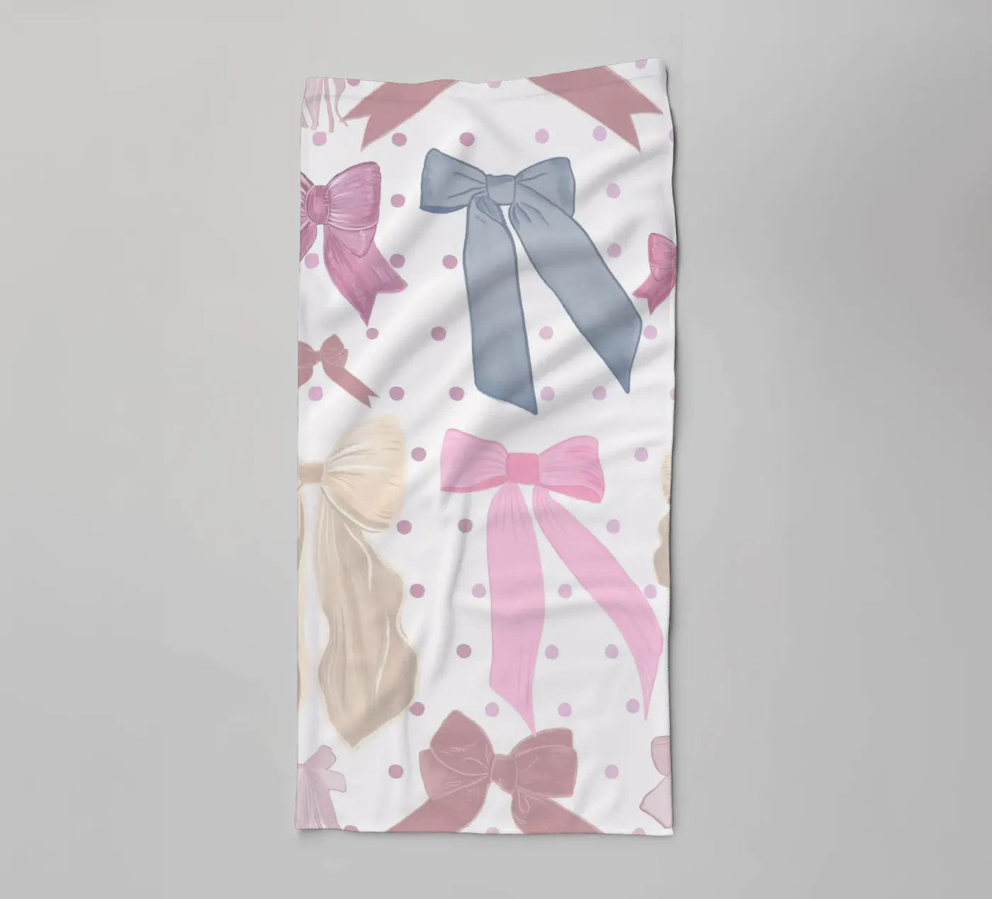Cute bow ties pattern towel by gulsengunel