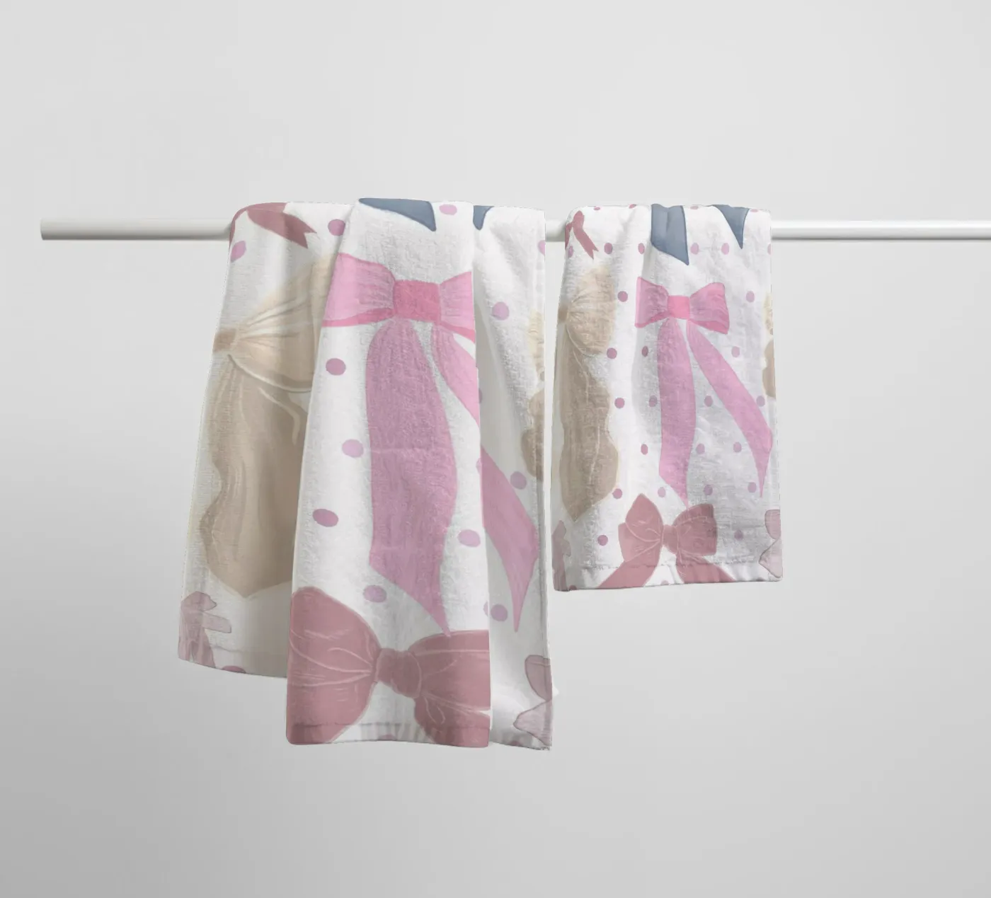 Cute bow ties pattern towel by gulsengunel