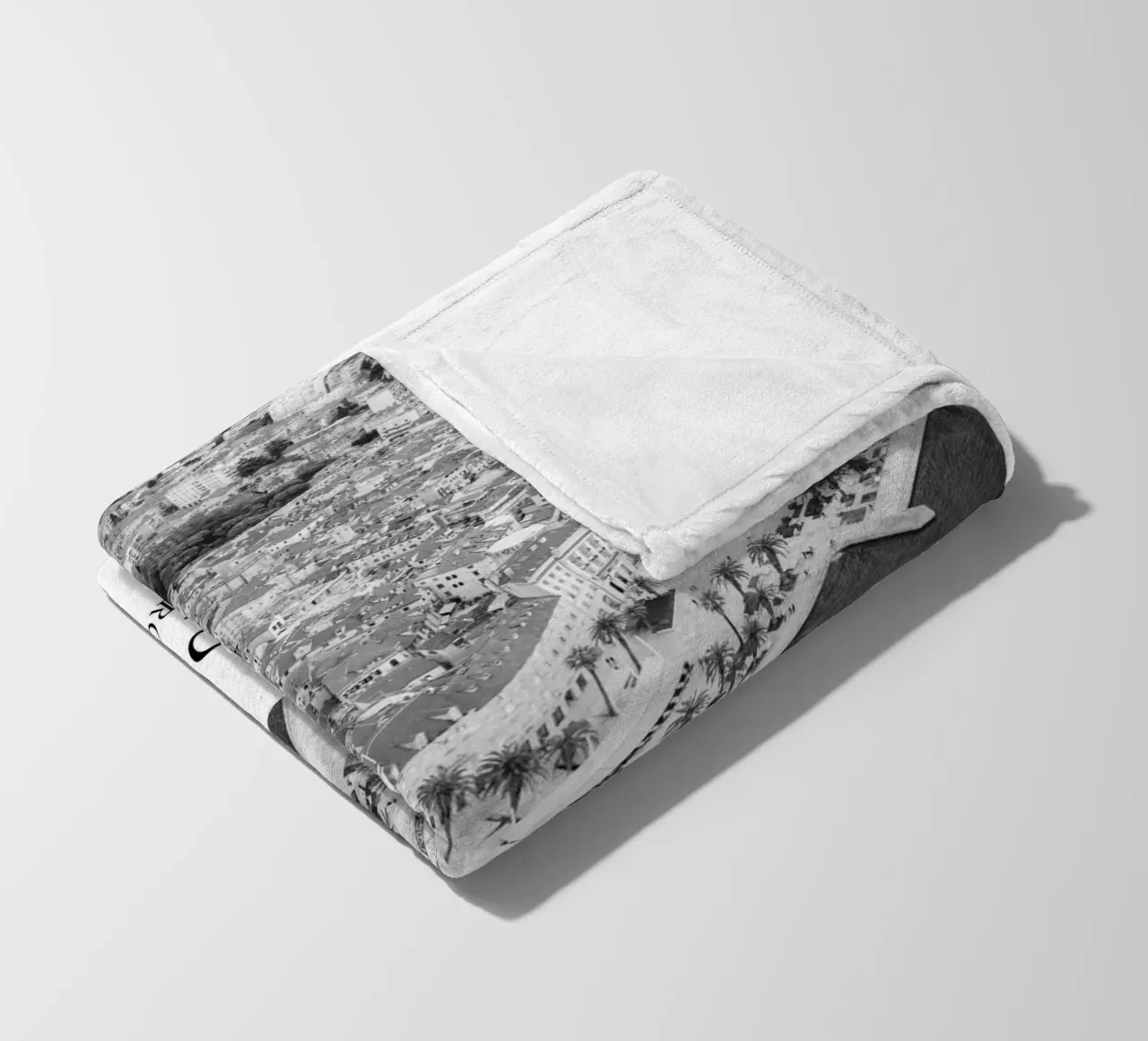 Spalato Croazia Paesaggio urbano in scala di grigi coperta in pile da Charnwood Prints