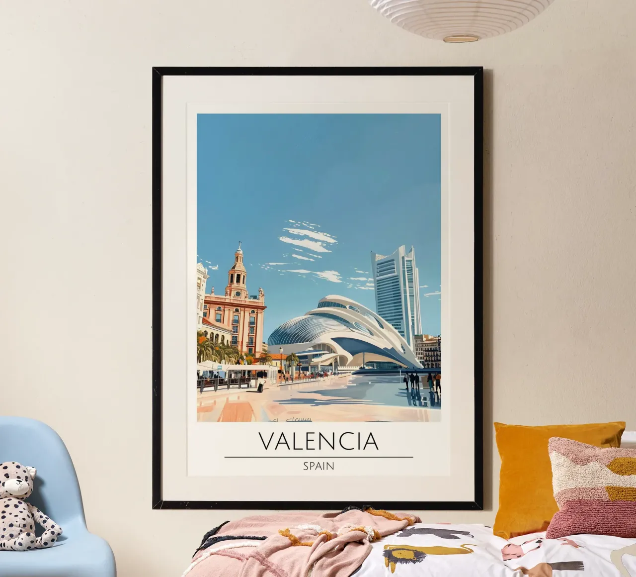 Valencia, Spagna - Poster di viaggio moderno e vintage poster da homdeco