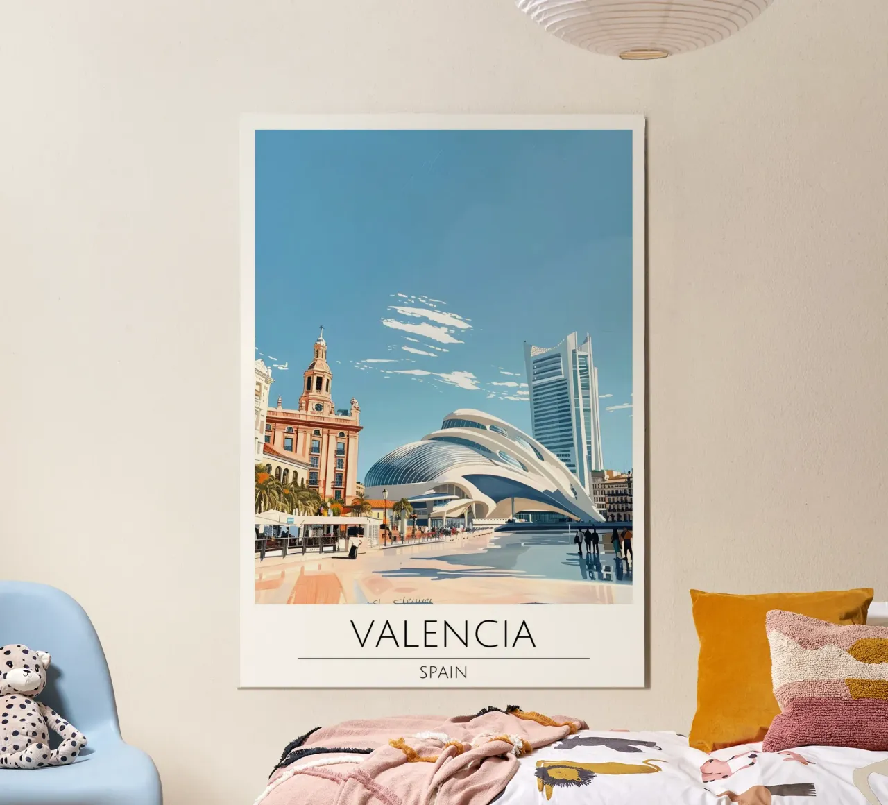 Valencia, Spagna - Poster di viaggio moderno e vintage poster da homdeco