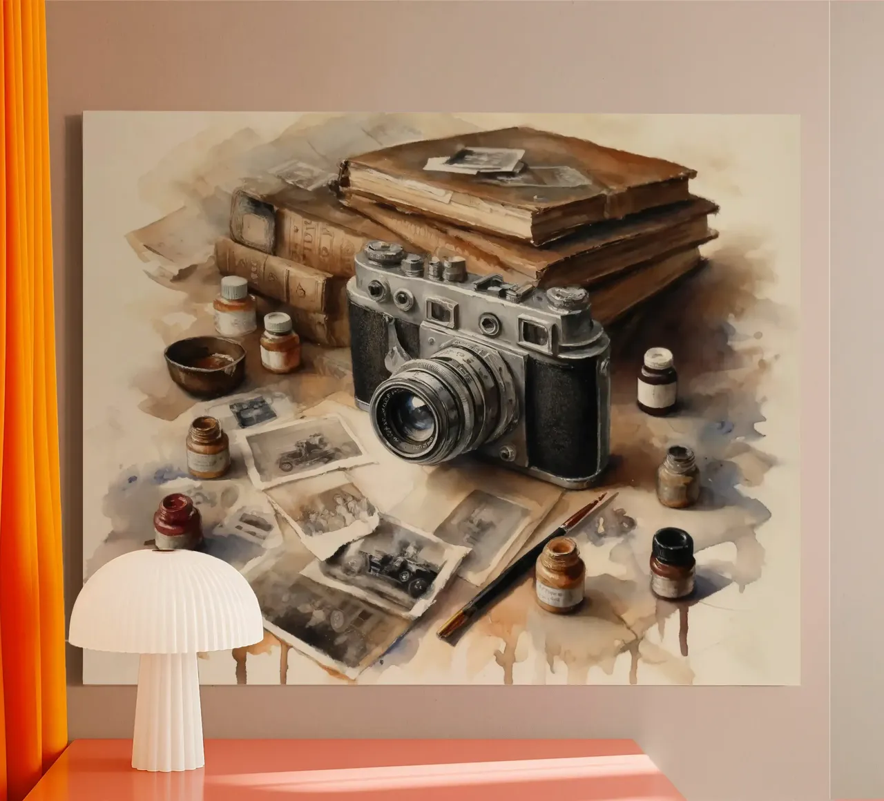 Timeless Camera and Memories canvas with Floater frame by Chromatic Fusion Studio