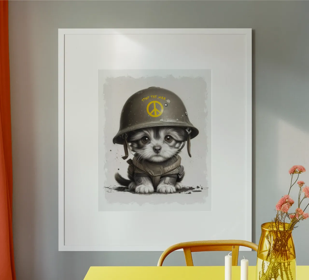 Pace per i cani - Stop alla guerra poster da Black Sign Artwork