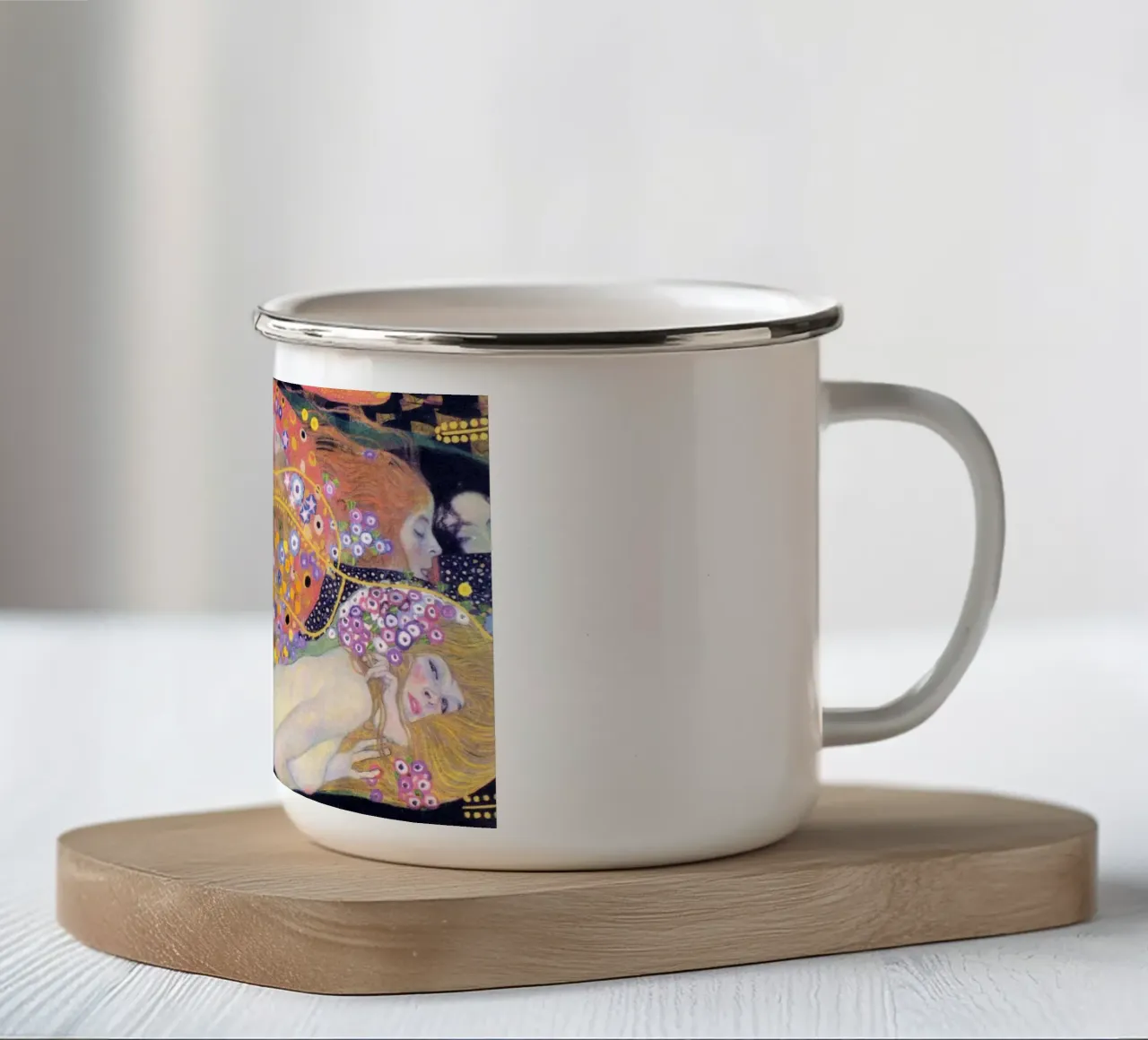 Serpenti d'acqua II (1907) di Gustav Klimt tazza in smalto da Venus Art