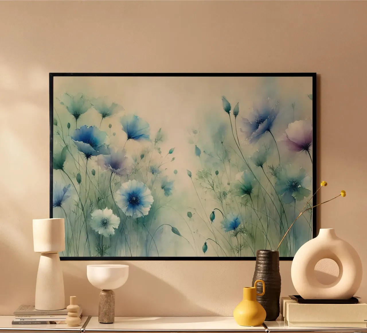 Campo fiorito tranquillo poster da Chromatic Fusion Studio