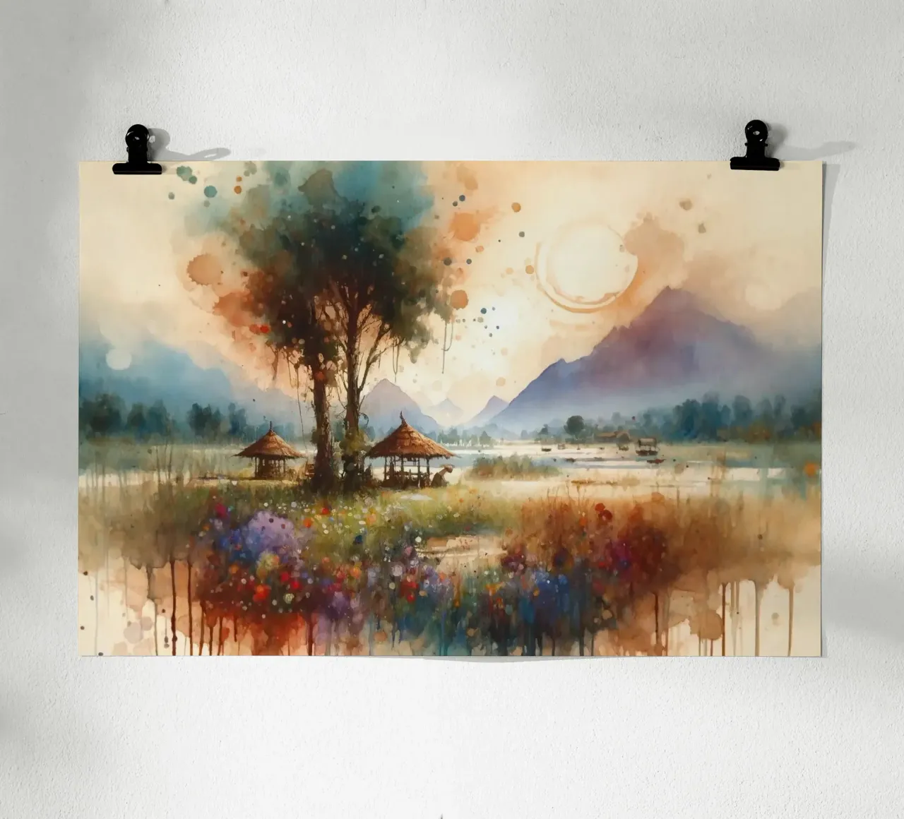 Tranquilla scena di campagna poster da Chromatic Fusion Studio