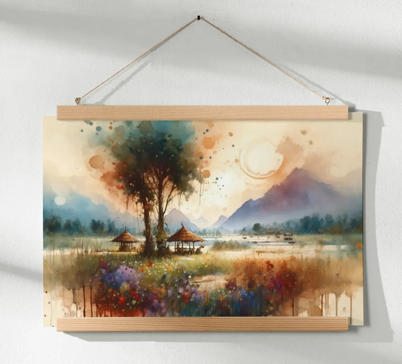Tranquilla scena di campagna poster da Chromatic Fusion Studio