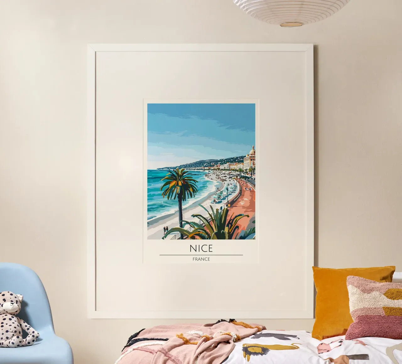 Nizza, Francia - Poster di viaggio in stile vintage poster da homdeco