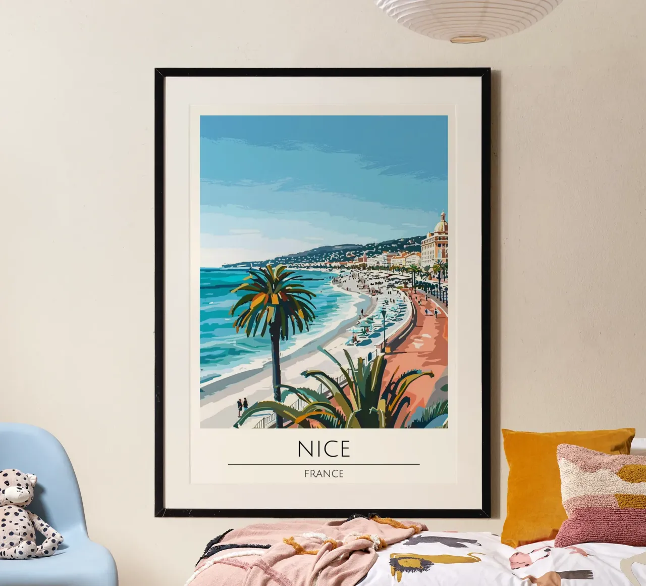 Nizza, Francia - Poster di viaggio in stile vintage poster da homdeco