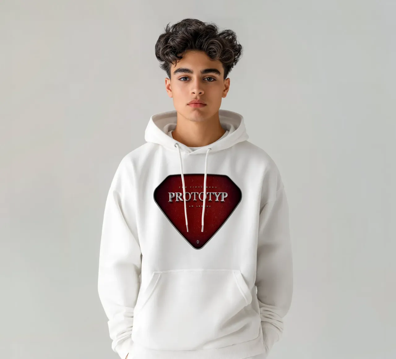 Prototipo - El primer héroe sudadera con capucha de Black Sign Artwork
