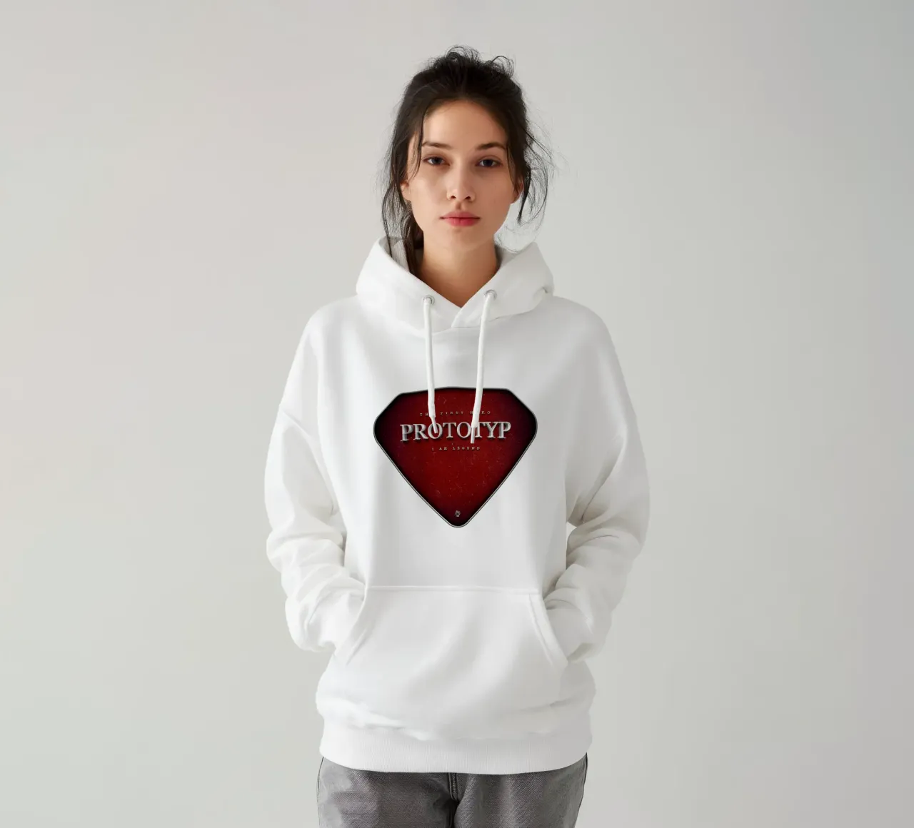 Prototipo - El primer héroe sudadera con capucha de Black Sign Artwork
