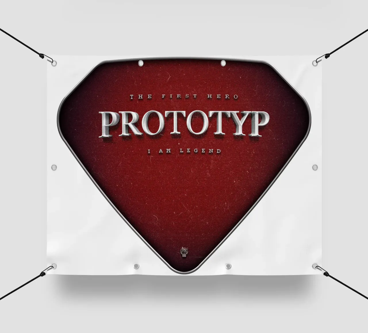 Prototipo - Il primo eroe telo in pvc da Black Sign Artwork