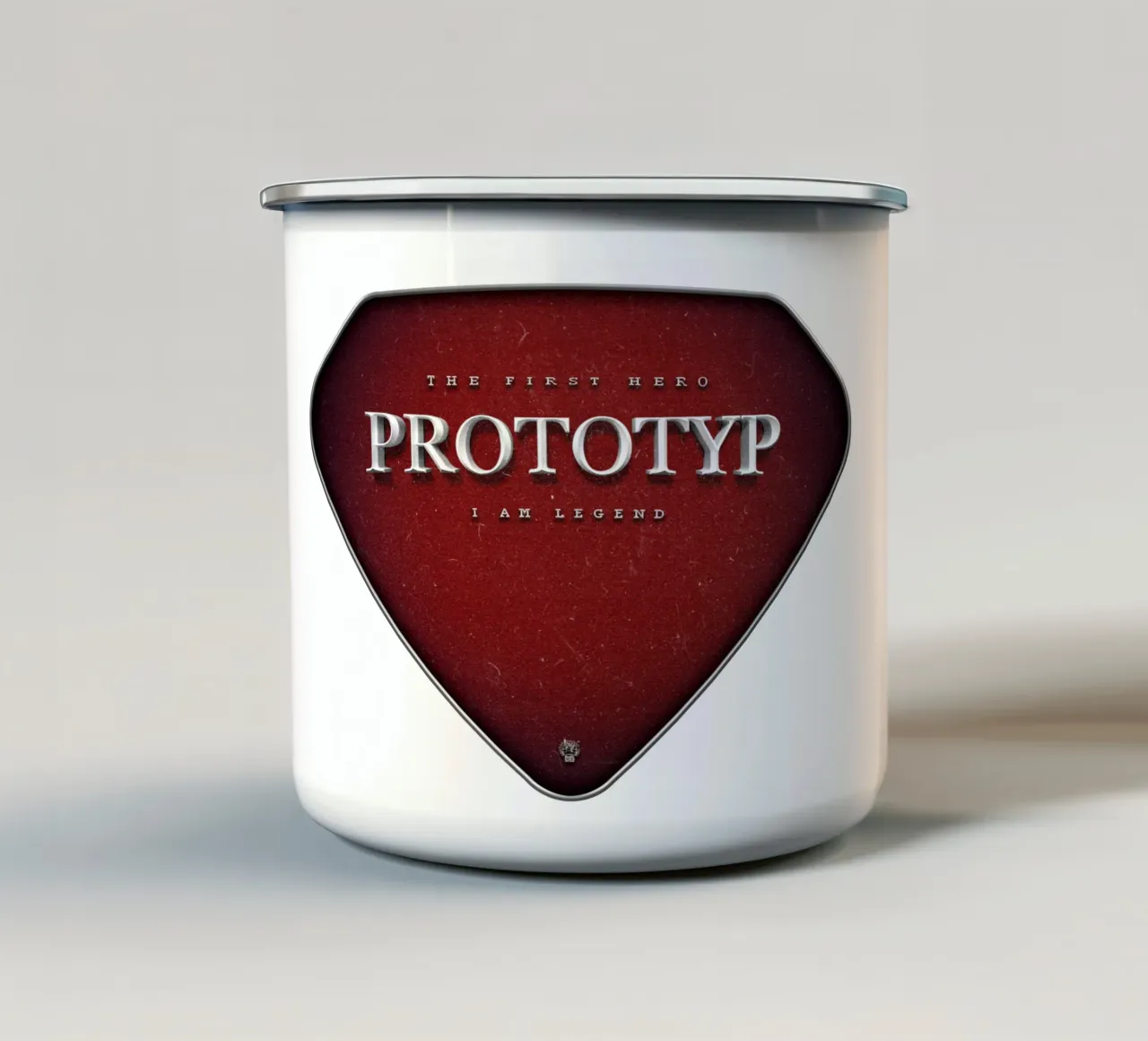 Prototipo - Il primo eroe tazza in smalto da Black Sign Artwork