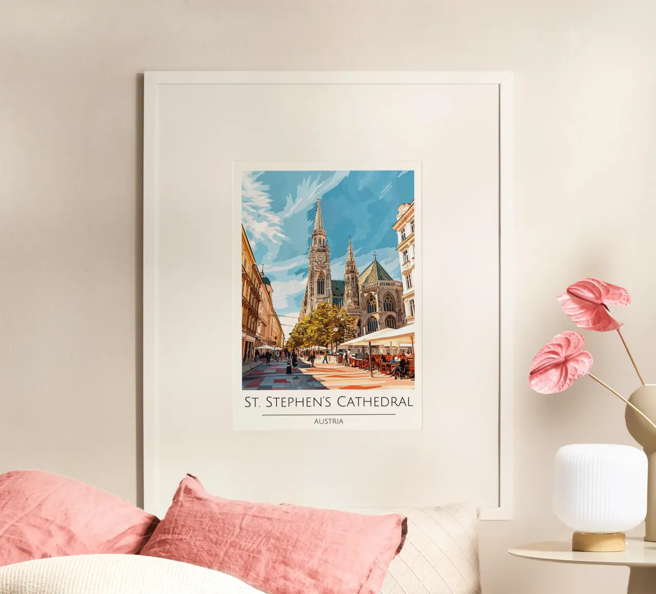 Cattedrale di Santo Stefano, Austria - Poster di viaggio d'epoca poster da homdeco