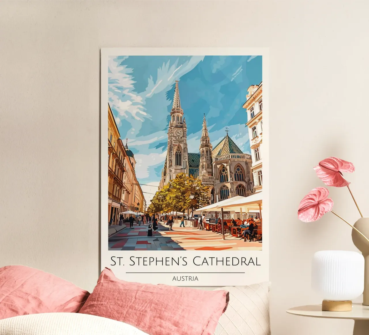 Cattedrale di Santo Stefano, Austria - Poster di viaggio d'epoca poster da homdeco