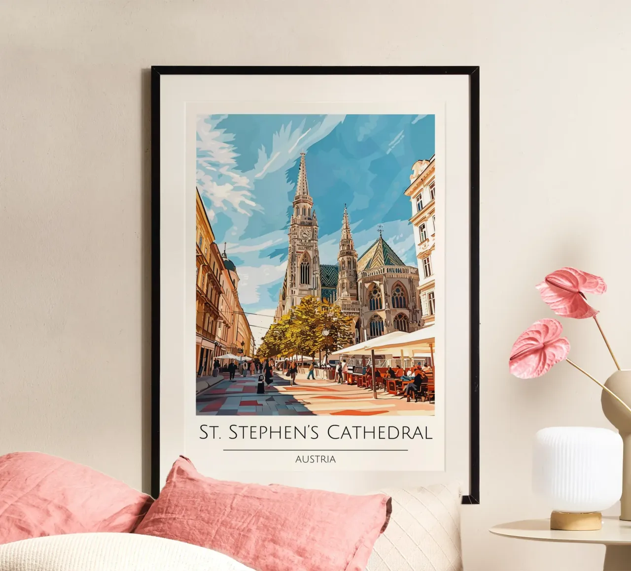 Cattedrale di Santo Stefano, Austria - Poster di viaggio d'epoca poster da homdeco