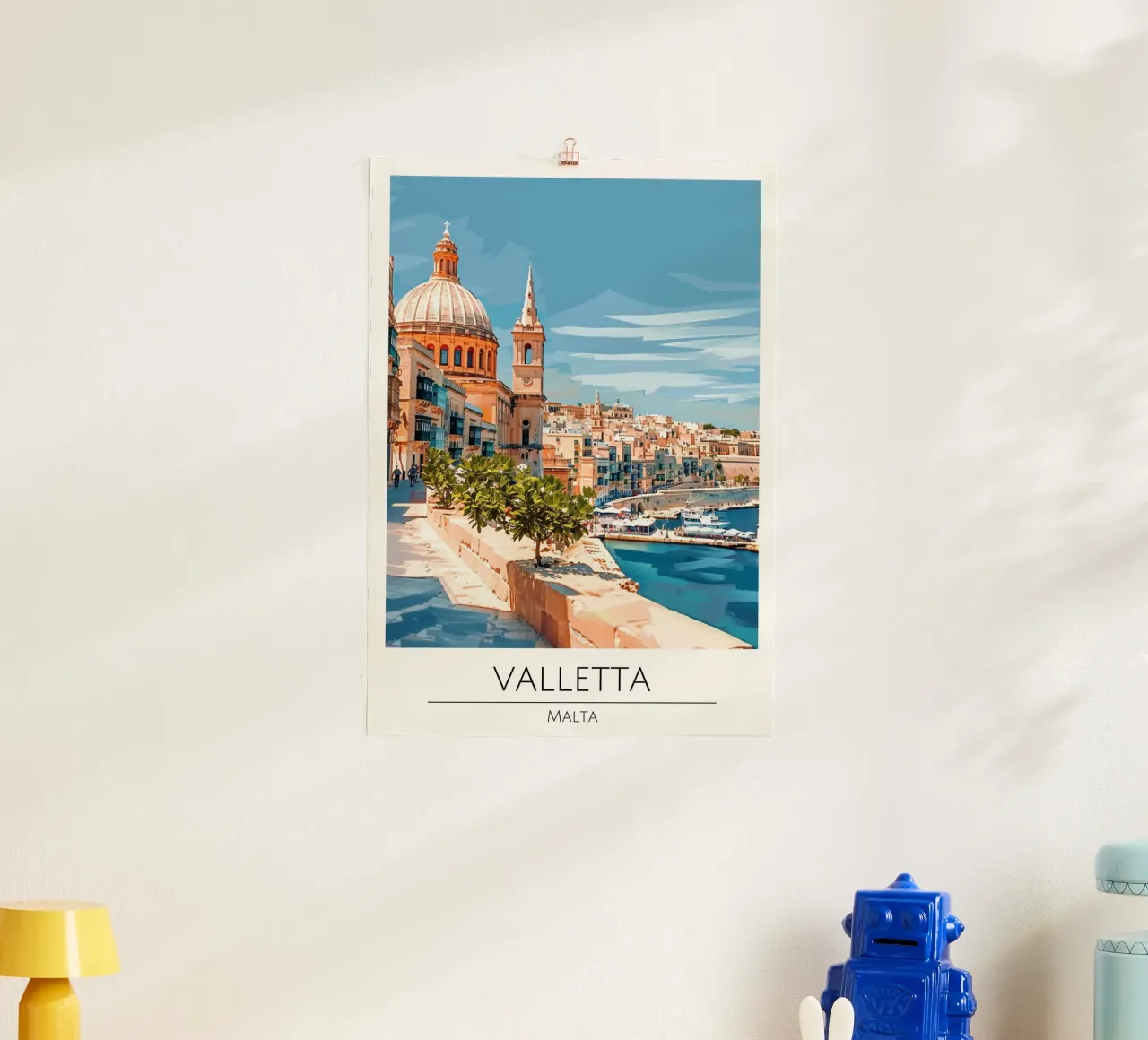 Valletta, Malta - Vintage Style Travel Poster poster da homdeco