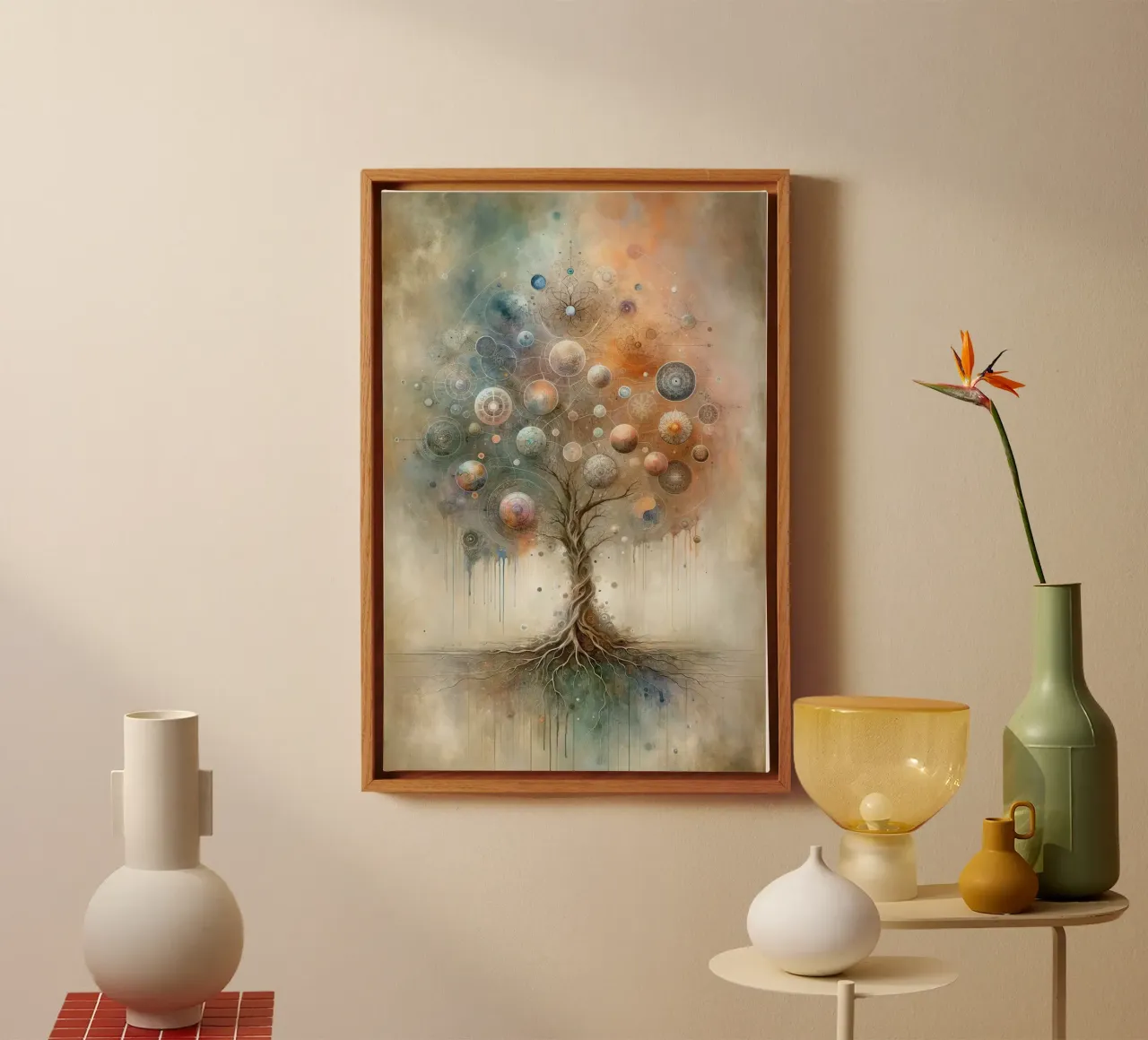 L'universo in forma di albero tela con Cornice a cassetta da Chromatic Fusion Studio
