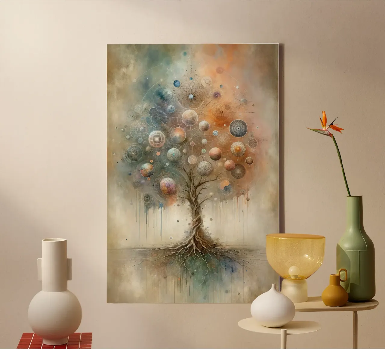 L'universo in forma di albero tela con Cornice a cassetta da Chromatic Fusion Studio
