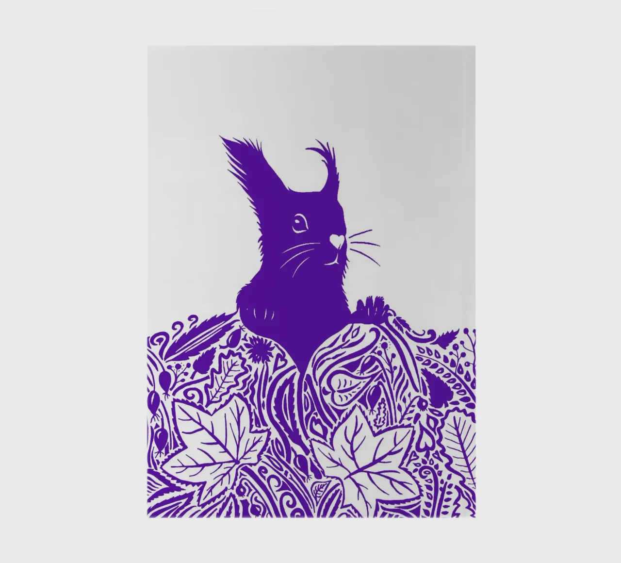 Squirrels curious in autumn - Lilablau notebook by PaperLine Art