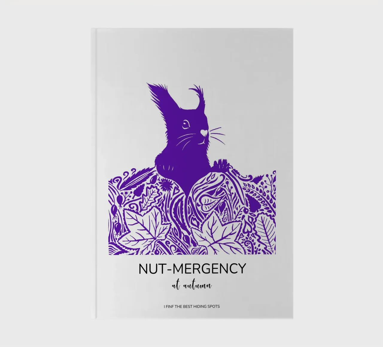 Nuss-Notstand im Herbst - ich finde die besten Verstecke Notizbuch von PaperLine Art