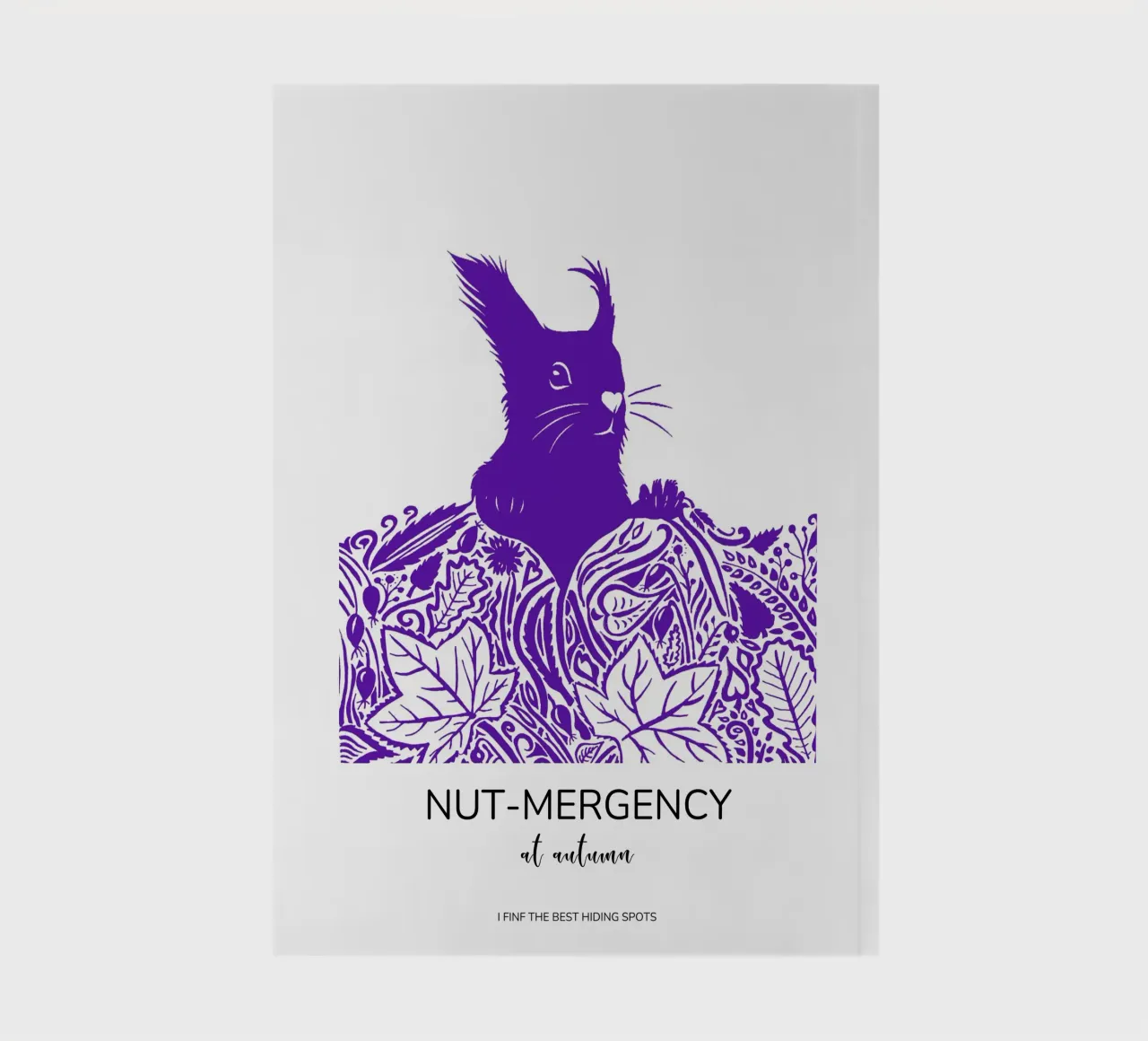 Nuss-Notstand im Herbst - ich finde die besten Verstecke Notizbuch von PaperLine Art