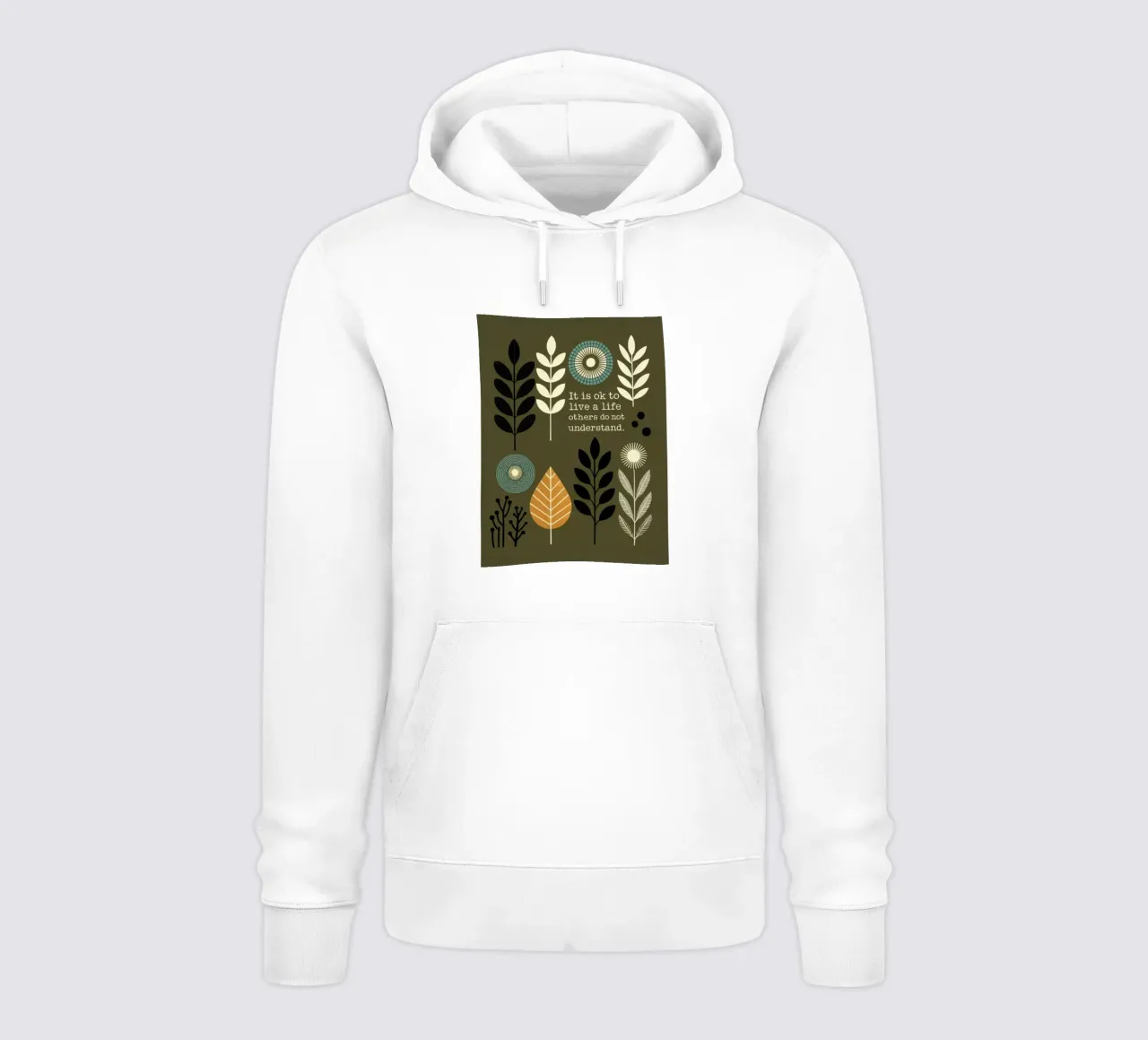 IT‘S OK , Typography Retro Style felpa con cappuccio da 20 Farben