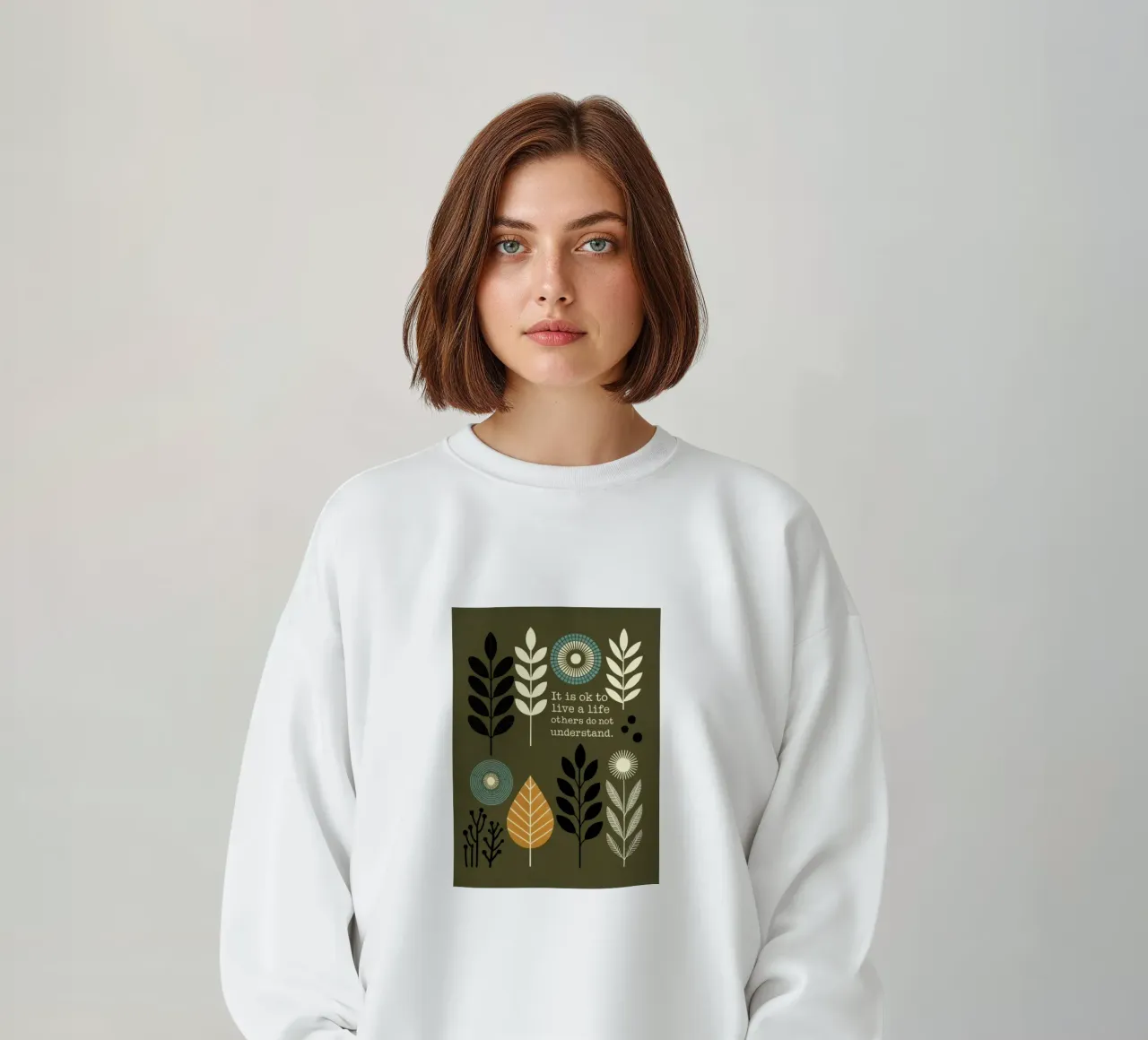 IT‘S OK , Typography Retro Style felpa da 20 Farben