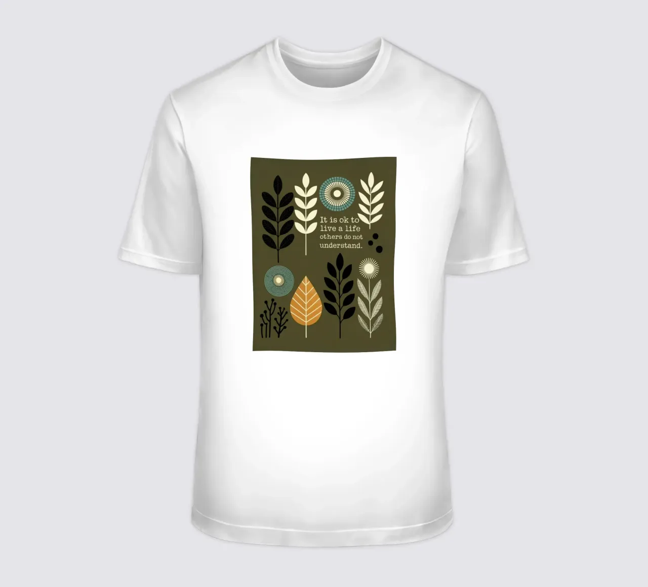 IT‘S OK , Typography Retro Style t-shirt da 20 Farben